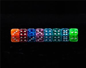 Novo 100pcs 1218mm DICE Ponto de cor transparente 16 Digital Game Automático KTV DICE ACRYLIC Gambing Dices3234824