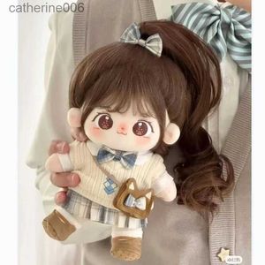 Stuffed Plush Animals Miaomiao Cotton Doll Stock 20cm Interchangeable Baby Clothes Plush Doll Figure Doll Gifts to GirlsL231228