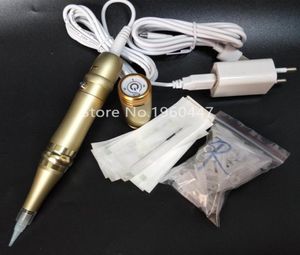 Import motor 1pcs wireless battery tattoo machine permanent makeup eyebrow 3RL 50pcs microblading needles 50pcs tips kit1633696