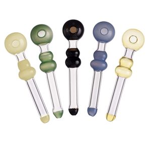 Tubos de queimador de óleo de vidro com design de cabaça de 4,7 polegadas Mini tubos de mão coloridos Queimador de óleo soprado à mão o substituto perfeito para acessórios para fumar Bong para tabaco YG2605