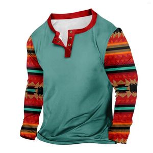 T-shirt da uomo Outdoor Vintage Scollo a V Bottone Manica lunga T-shirt sportiva di moda Coreano Dongdaemun Abbigliamento di alta qualità Uomo a