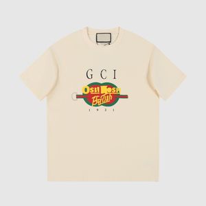 2023 Tees Tshirt Fashion Fashion Mens مصممي نسائي مصممين Gu T قمصان طويلة الأكمام قمم النخيل خطاب القطن