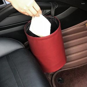 Interior Accessories Foldable Car Trash Can Storage Bucket Chair Back Bag Waste Organizer Holder Waterproof Garbage Auto