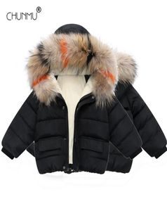 Boys Autumn Winter Coats Kids Jackets Toddler Boy Girl Fur Collar Hooded Warm Zipper Outerwear Baby Clothes 2012165970554