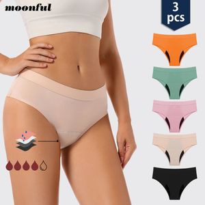 3 PCs Conjunto de calcinha menstrual Mulheres muito abundantes 4 camadas de calcinha de bambu para fluxo pesado Culotte menstruelle femme 231227