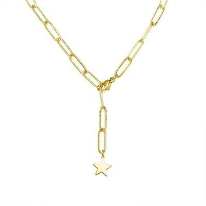 Collana girocollo in acciaio inossidabile alla moda con stella placcata oro276R