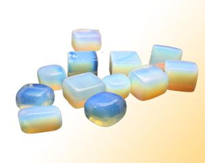 Natürlicher weißer Opalstein, Trommelstein, unregelmäßige kleine Größe, schöner Edelstein, guter polierter Kristall, Heilung 8880344