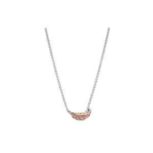 Pandoras Necklace Designer Jewelry Women Original Quality Pendant Necklaces Silver New Feather Necklace Gift Necklace