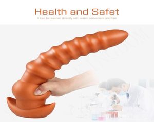 Massaggio Grande lungo e spesso Plug anale Perline di testa Massaggiatore Ano Masturbatore Morbido silicone Dildo Gspot Stimolatore del clitoride Erotico per adulti Sesso 5942368