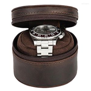 WATCH BOXES COWHIDES BOX PORTABLEシングルトラベルホルダー