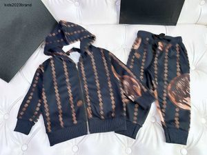 New baby Tracksuit boys Two piece set kids designer clothes Size 90-150 Circular patterned hooded jacket and pants Dec20