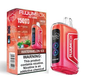 オリジナルのfluumboxデジタル15000 puff15k 12flavors 0％2％3％5％LEDオイルエレクトリックデジタルディスプレイ使い捨てペン型C充電Eタバコ