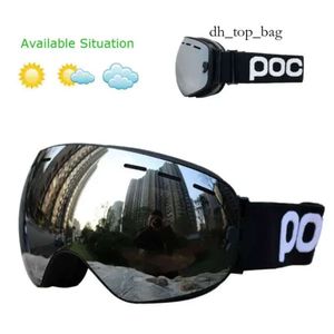 POC Double Layers Anti-fog Ski Goggles Snowmobile Ski Mask Skiing Glasses Snow Snowboard Men Women Googles Y1119 6892