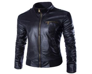 Ganz neue Pu Lederjacke Männer Blouson Moto Cuir Herren Windproof Motorrad Biker Jacke Jaqueta de Couro Veste Cuir Homme Y09310733