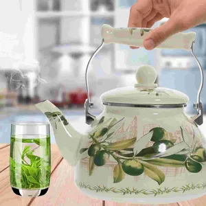 Dinnerware Sets Coffee Pot For Camping Enamel Kettle Tea Kettles Small Teapot Stovetop Kungfu Retro