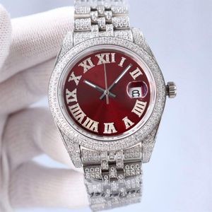 Diamond Watch Mens Meens Automatic Mechanical Watches Watherproof 41mm Mapphire Women Withwatches with Diamond-Studed285T