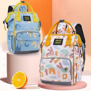 Fashion Baby Backpack Back Bag Mummy Mummy Maternity impermeável Bolsa de fraldas para carrinhos de carrinho Sacos de bebê para mamãe de grande capacidade 231227