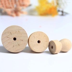 Garrafas de armazenamento 9 PCs Carimbos de madeira armário de selo diy botões de recortes decoração de aniversário para menina