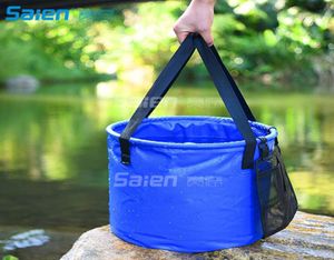 Outdoor Bags 30L Collapsible Bucket For Camping Travel And Gardening Portable Folding Wash Basin Water Container PailHandy Too2402691