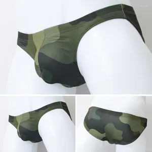 Underpants Mens Camouflage Underwear Seamless Ultra Thin Briefs Low Waist Breathable Panties Sexy Bulge Pouch Lingerie