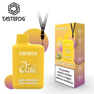 高品質とフレーバー卸売価格E CIG使い捨て蒸気Tastefog Qute 800Puff Vape Pen Vape Bar 2ml 2％550mah 15フレーバー在庫