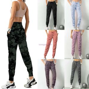 designer yogaLL Breathable Sports Pants Gym Clothes Womens Joggers Quick Dry Slim Loose Running Training Fitness LU Leggings Nine Point Pocket Casual Trouses