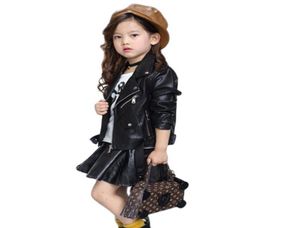 Baby Girls Boy Overwear 2021 Spring Autumn Winter Pu Coat Jacket Kids Fashion Leather Jukets Coats Overwear Comply K7112741259