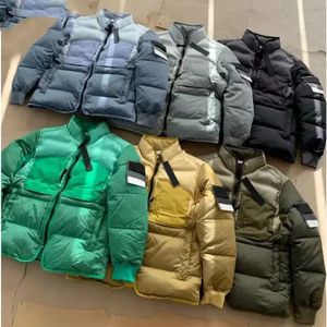 2024 Winter Cotton Bomber Jackets 남성 브랜드 코트 지퍼 큰 포켓 칼라 멀티 컬러 거리 유형 패치 워크 두꺼운 파카 윈드 브레이크