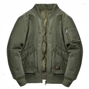 Herrjackor 2024 Spring Mens Bomber Casual quiltad vindtät varsity outwear rockar Army Green Flight Jacket