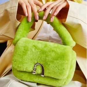 Amazing Song Steamed Rolls Bag Small Size Autumn/winter New Popular Design Fur Handheld Crossbody Bag Female 231215