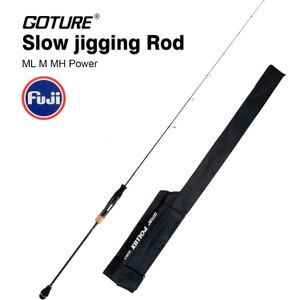 Goture Pollux Japão Qualidade Fuji Guias Lento Jigging Vara De Pesca 1.83m 1.98m Fundição Spinning 2 Seções ML M MH Sea Boat Tackle 231228