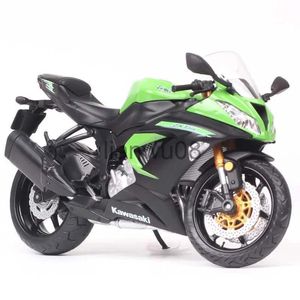 Модель автомобиля, литая под давлением, зеленый, 112 масштаб, Automaxx Kawasaki Ninja ZX6R 636, спортивный велосипед, отлитый под давлением игрушечный транспорт, гоночная модель на мотоцикле, реплика