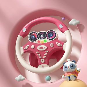 Simulate Driving Car Copilot Steering Wheel Eletric Children Toys Musical Educational Stroller Driving Vocal Toys Birthday Gifts 231228