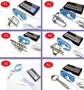 Electric Urethral Sound Massager BDSM With Penis Ring Electro Plug Dilator Sex Toys For Men30233298044