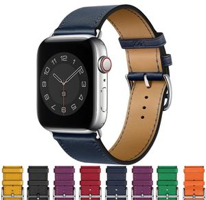 시계 밴드 용 가죽 스트랩 45mm 41mm 44mm 40mm 38mm 단일 투어 브레이슬릿 코레아 팔찌 iwatch 시리즈 7 6 SE 5 45378733066167