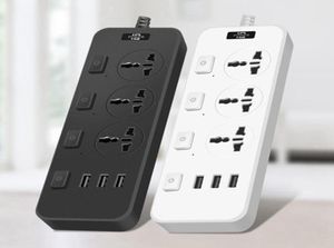 Smart Power Plugs Strip mit 3 USB 5V 2A Ports 2500 Joule 65 Fuß Verlängerungskabel Überspannungsschutz für Wohnheimzimmer1132305