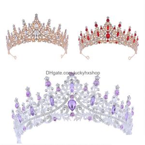 Wedding Hair Jewelry Bridal Crown Headdress Handmade Rhinestone Luxury Headband Princess Crystal Accessories Drop Delivery Hairjewelr Dhjxk