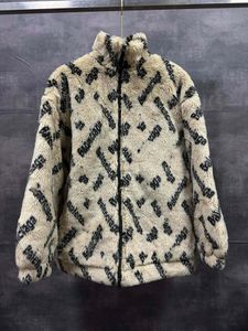 Giacca da uomo Felpa con cappuccio in pile tecnico Cappotto imbottito in agnello Cappotto con cappuccio da donna Cardigan con cappuccio Moda Top con cappuccio High Street Element Giacche con cerniera S-L Cappotto in pelliccia di agnello imbottito con stampa completa