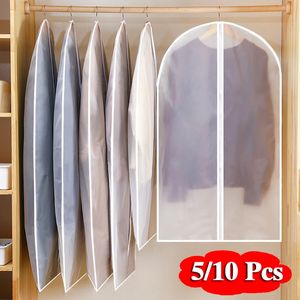 510Pcs Clothes Hanging Garment Dress Suit Coat Dust Cover Storage Bag Pouch Case Organizer Wardrobe Clothing 231228