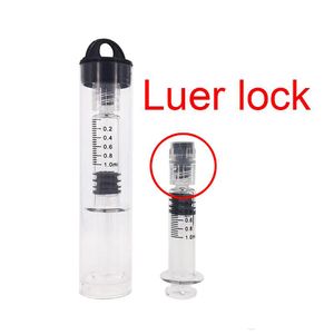 1ml Glass Syringe Thick Oil Tank Luer Lock & Luer Head Syringes Injection Oil Filling Tool Cartridge with Plastic Tube Packaging