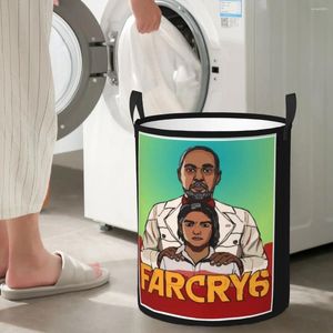 Laundry Bags Far Cry 6. Father And Son Circular Hamper Storage Basket Waterproof Bathrooms Books