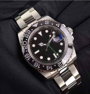 Relógio de luxo 6 estilo coroa 40mm ii cerâmica aço automático masculino preto relógio 126710blro moda relógios masculinos relógio de pulso
