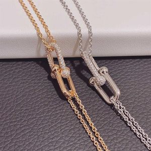 Brand Pure 925 Sterling Silver Jewelry For Women Steam Punk Necklace Party Pendant Fashion Punk Rose Gold Party Necklace202A