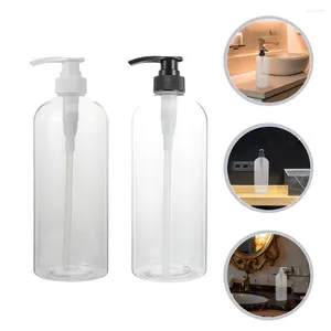 Liquid Soap Dispenser 2 Pcs Hair Conditioner Shampoo Bottle Clear Press Pump And Bottles