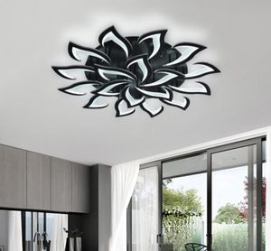 LED سقف مصباح Luminaire أسود غرفة نوم أبيض غرفة المعيشة المطبخ kid039s غرفة الحمام بلوتوث زهرة الحديثة آرت ديكو llfa9718866