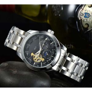 Relógios de pulso Tisso de alta qualidade para homens Mens tourbillon Cinco agulhas Mecânica automática Wastch 1853 High Top Luxury Brand Steel Strap Fashion designer aaa watch