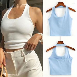 Camisoles & Tanks Beautiful Back Double-Layer High Waist Sling Slim-Fit Elastic Halter