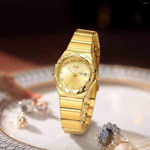 Armbandsur Wwoor Fashion Women Watches Top Brand Ladies Luxury Waterproof Steel Watch Dress Elegant Small Female Quartz Armband