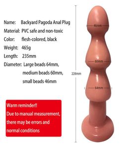 Grandi perline buttplug giocattoli del sesso per adulti donne uomini gay big butt plug anale dildo sextoys massaggio prostatico ano dilatatore shop8383642