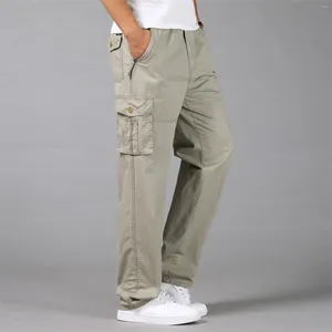 Men's Pants Men Baggy Joggers Fashion Streetwear Casual Fleece Harem Plus Size Pocket Solid Elastic Waist Overall Trousers